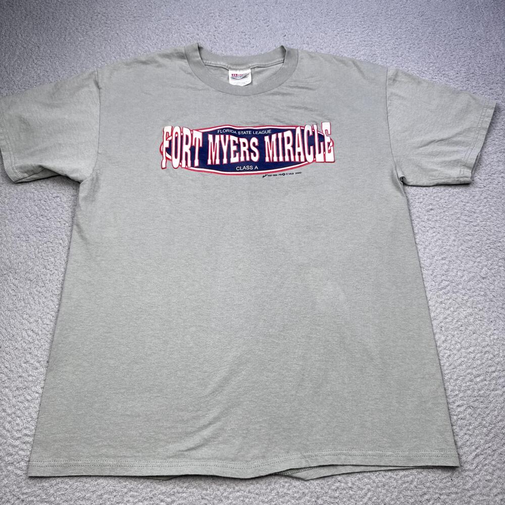 Vintage Fort Myers Miracle Shirt Mens Large MILB Baseball Florida State League